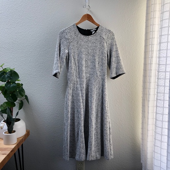 H&M Dresses & Skirts - H&M Heather Grey Midi dress with 3/4 sleeve